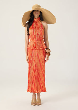 Kennedy orange printed dress