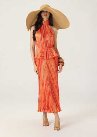 Kennedy orange printed dress