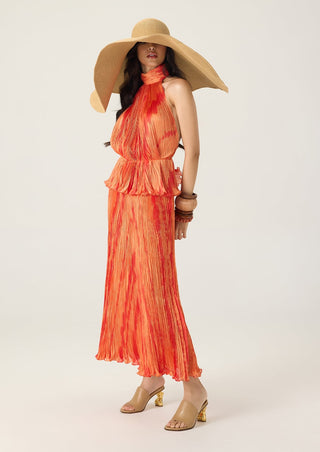 Kennedy orange printed dress