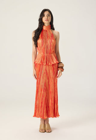 Kennedy orange printed dress
