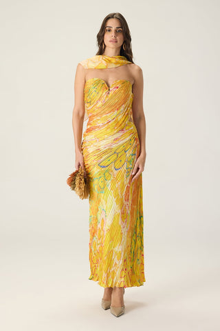 Daleyza yellow printed dress