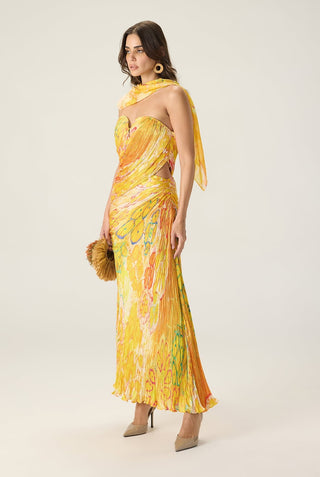 Daleyza yellow printed dress
