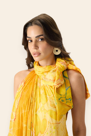Natalia yellow printed dress