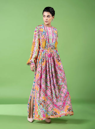 Mix Print Kaftan Dress by Siddhartha Bansal, available on Indiaspopup.com