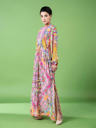 Mix Print Kaftan Dress by Siddhartha Bansal, available on Indiaspopup.com