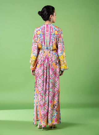 Mix Print Kaftan Dress by Siddhartha Bansal, available on Indiaspopup.com