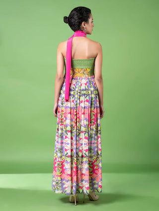 Mix floral printed dress