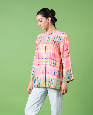 Check And Paisley Print Shirt by Siddhartha Bansal, available on Indiaspopup.com