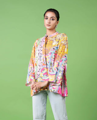 Mix Print Floral Shirt by Siddhartha Bansal, available on Indiaspopup.com