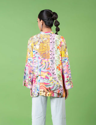 Mix Print Floral Shirt by Siddhartha Bansal, available on Indiaspopup.com