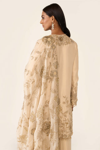 Golden Embroidered Kurta Set by Varun Bahl available on Indiaspopup.com