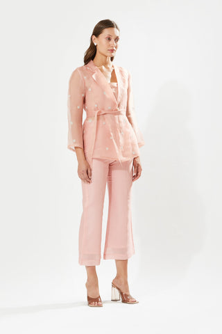 Meadow-Florence Pink Jacket And Pant Set-INDIASPOPUP.COM