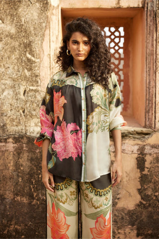 Paulmi & Harsh-Multicolor Printed Shirt And Trouser-INDIASPOPUP.COM