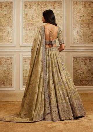 Firdous gold lehenga set
