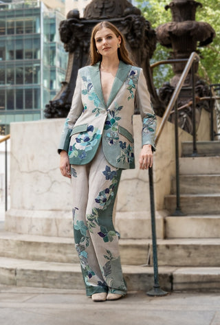 Rae knotch collar jacket and pants