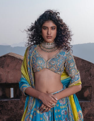 Floral noor lehenga set