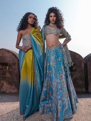 Floral noor lehenga set