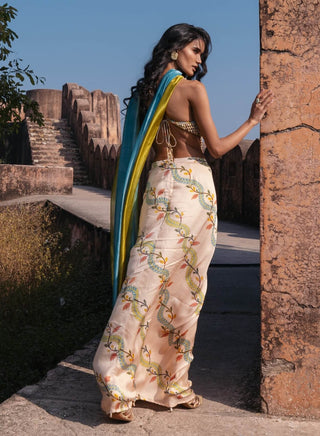 Noor drape skirt set