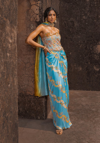 Noor drape skirt and corset set