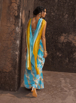 Noor drape skirt and corset set