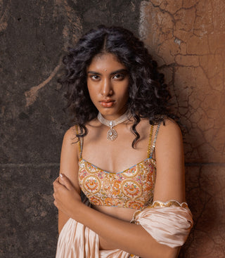 Buttercup noor gharara sari set