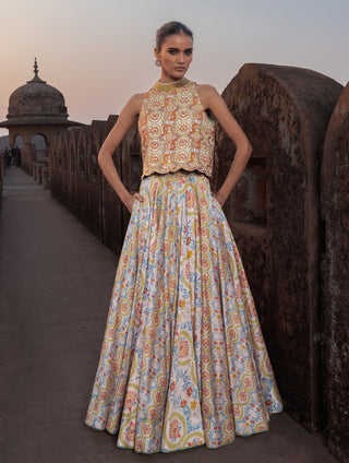 Noor yellow skirt and top