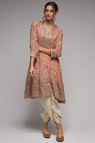 Gopi Vaid-Nusrat Pink Dhoti And Kurta-INDIASPOPUP.COM