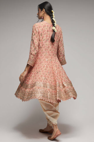 Gopi Vaid-Nusrat Pink Dhoti And Kurta-INDIASPOPUP.COM