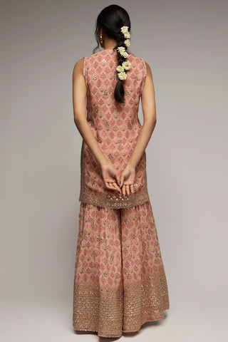 Gopi Vaid-Nusrat Pink Gharara Set-INDIASPOPUP.COM