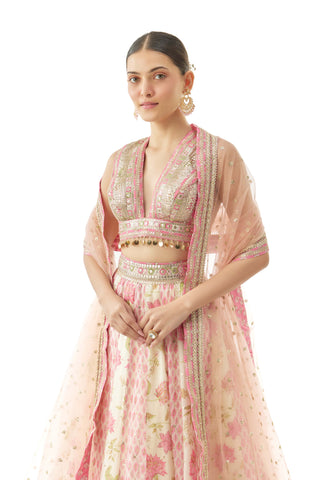 Ivory devyani lehenga set