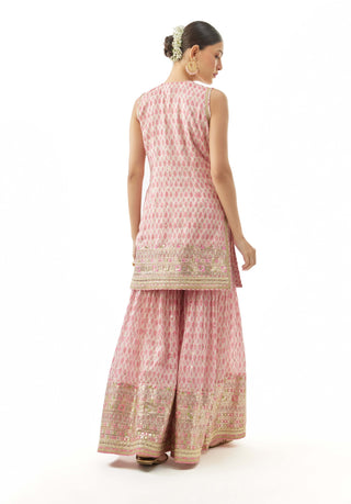 Pink dhruvi sharara set