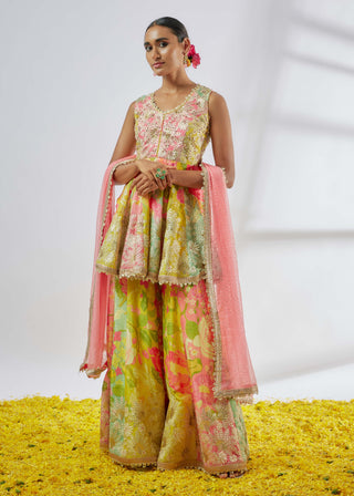 Jaanvi Multicolor Sharara Set by Gopi Vaid available on Indiaspopup