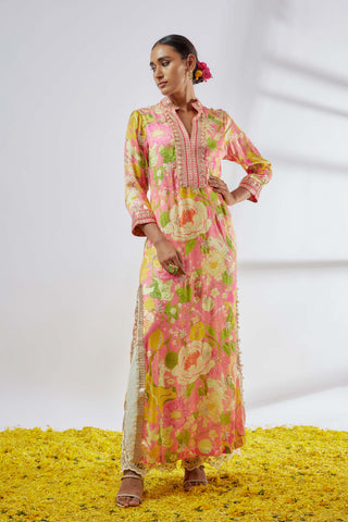 Arya Pink Palazzo And Tunic by Gopi Vaid available on Indiaspopup