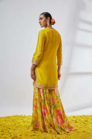 Anjali Yellow Sharara Set by Gopi Vaid available on Indiaspopup