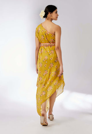 Zoya Mustard Dress by Gopi Vaid, available on Indiaspopup.com