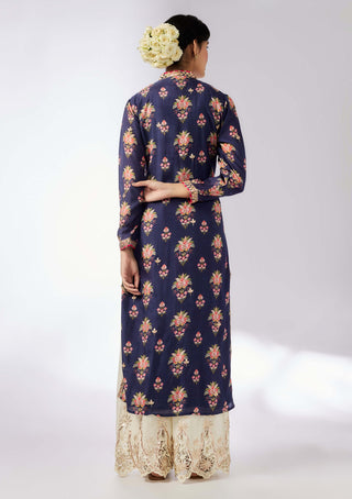 Gargi Printed Navy Tunic by Gopi Vaid, available on Indiaspopup.com