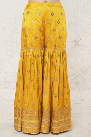 Gopi Vaid-Nabha Mustard Gharara Set-INDIASPOPUP.COM