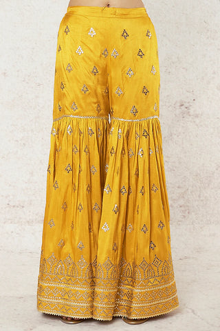 Gopi Vaid-Twisha Mustard Gharara Set-INDIASPOPUP.COM