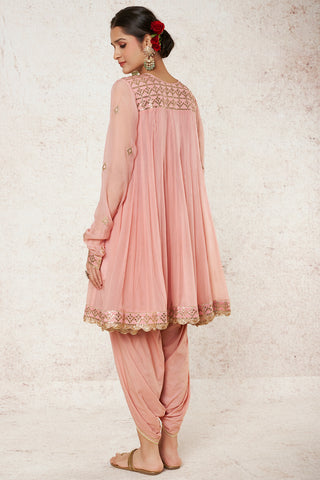 Gopi Vaid-Ahana Pink Kurta And Dhoti-INDIASPOPUP.COM