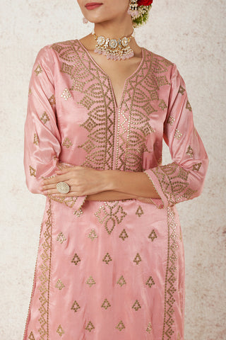 Gopi Vaid-Amaya Pink Kurta And Palazzo-INDIASPOPUP.COM