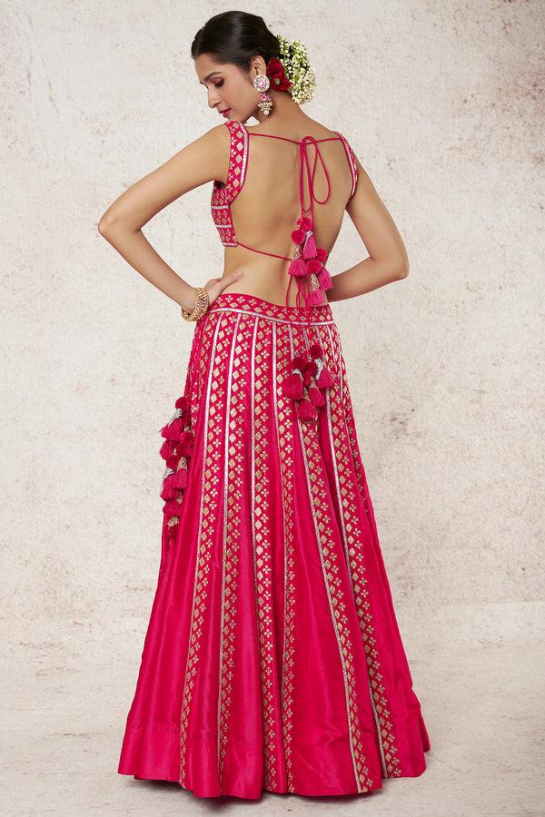 Gopi Vaid-Sitara Rani Pink Lehnga Set-INDIASPOPUP.COM