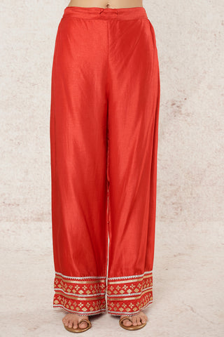 Gopi Vaid-Aashni Red Kurta And Palazzo-INDIASPOPUP.COM