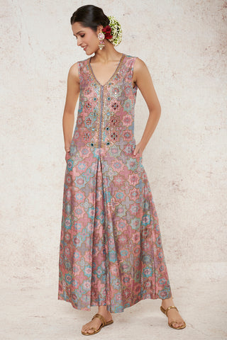 Gopi Vaid-Seher Printed Jumpsuit-INDIASPOPUP.COM