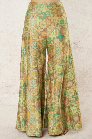 Gopi Vaid-Shabnam Green Short Jacket And Pant Set-INDIASPOPUP.COM