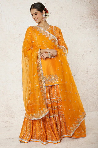 Gopi Vaid-Shazma Orange Sharara Set-INDIASPOPUP.COM