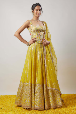 Mia yellow lehenga set