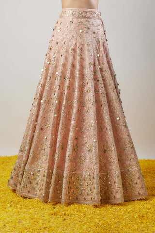 Rashmi Blush Pink Lehenga Set by Gopi Vaid available on Indiaspopup