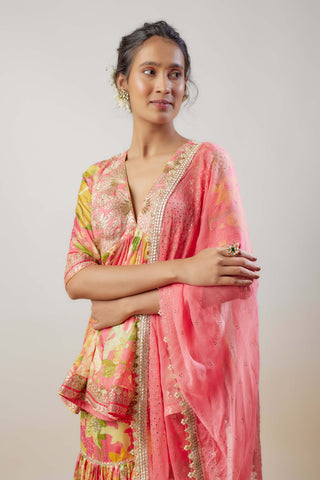 Asmita Pink Sharara Set by Gopi Vaid available on Indiaspopup