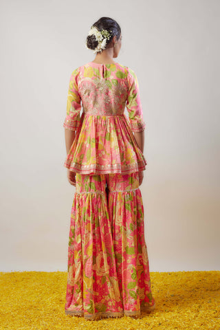 Asmita Pink Sharara Set by Gopi Vaid available on Indiaspopup