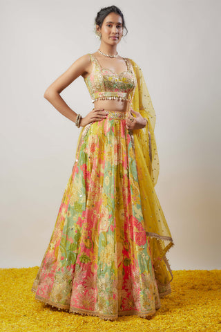 Kamiya yellow lehenga set